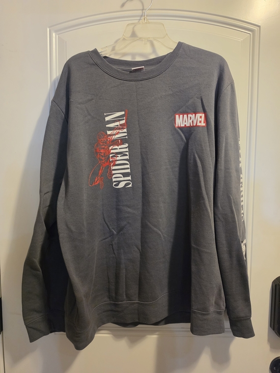 Marvel Other - Marvel Spider-Man Graphic Crewneck Sweatshirt Charcoal Gray XL Big Back Print